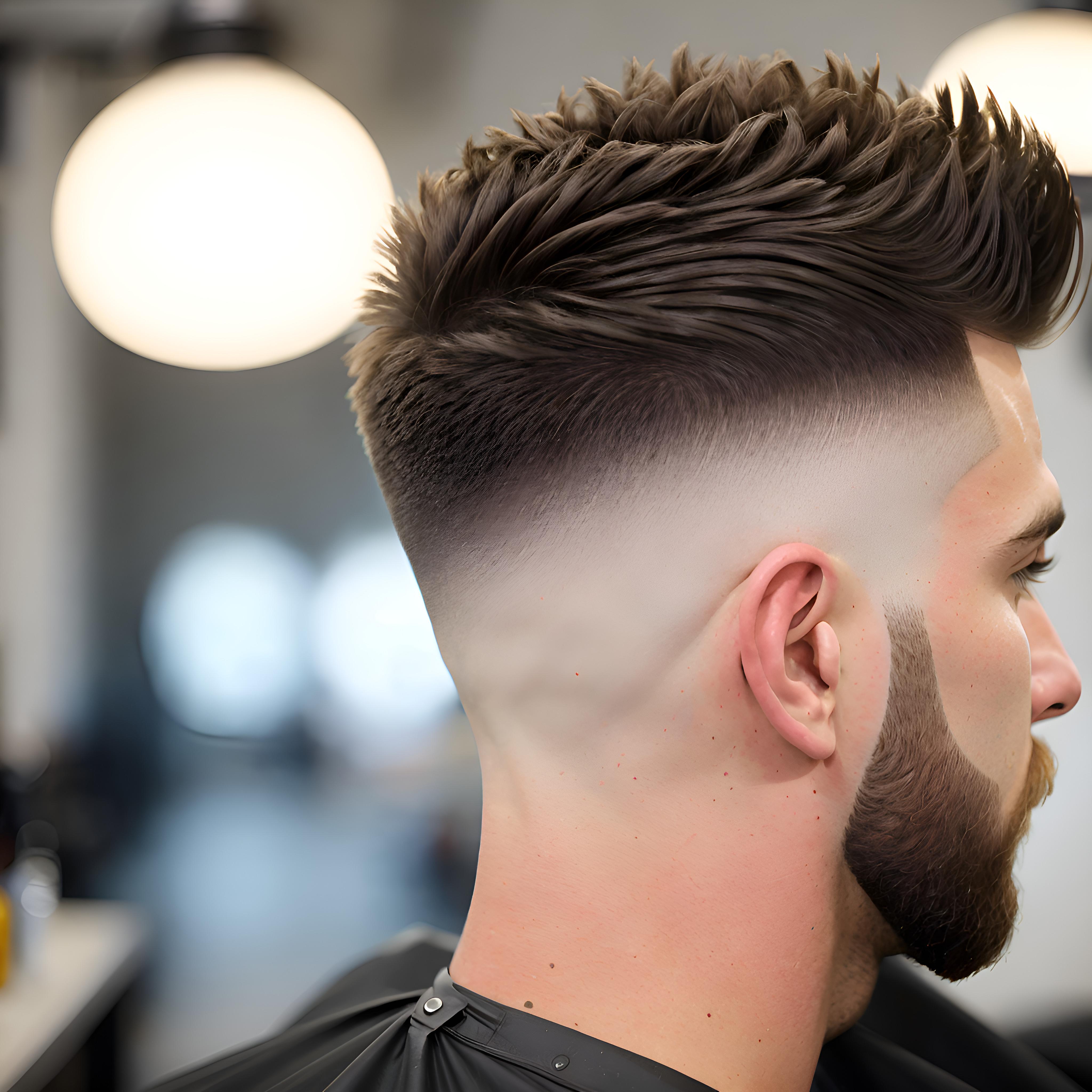 Mens textured faux hawk style